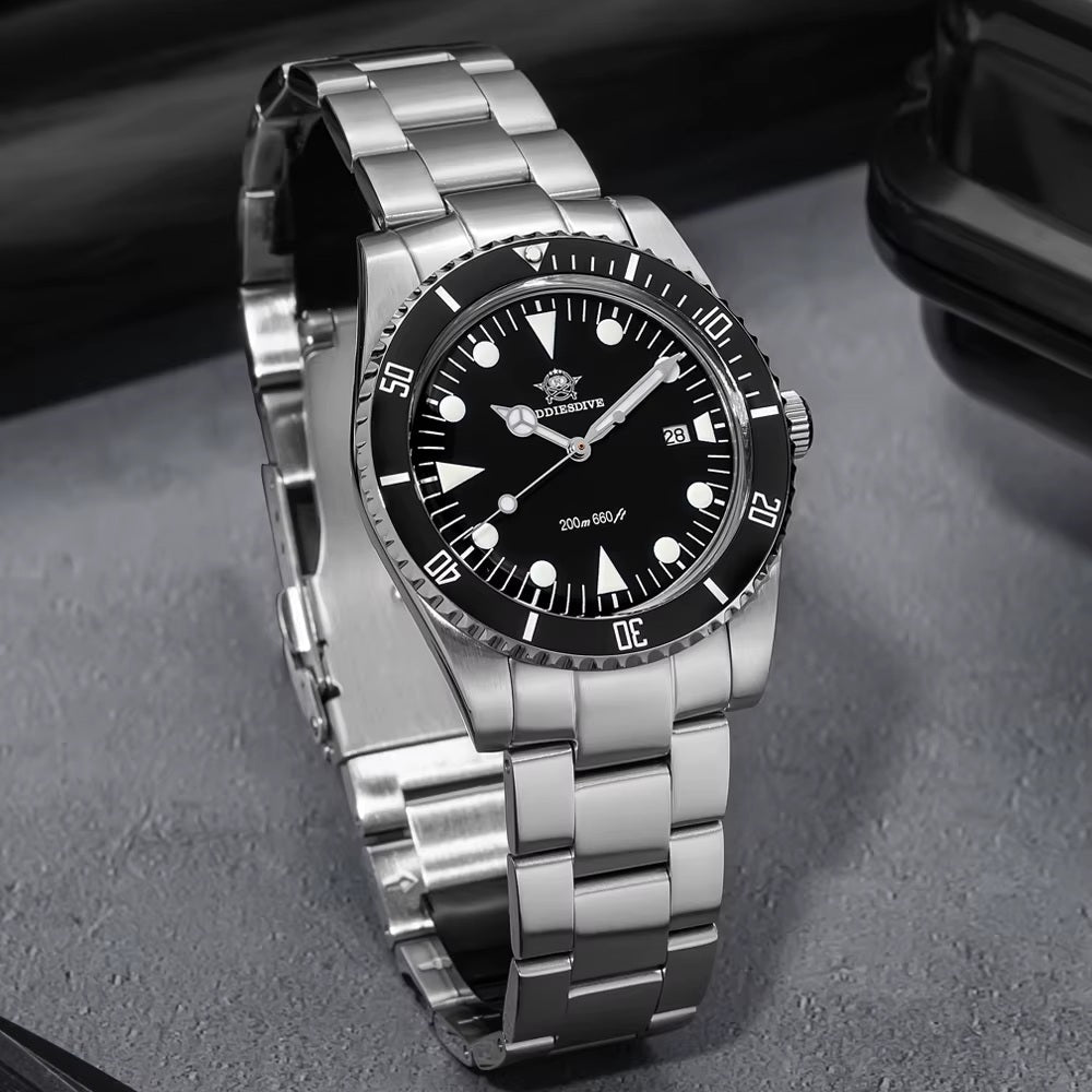 Addiesdive AD2068 Dive Watch Black Display