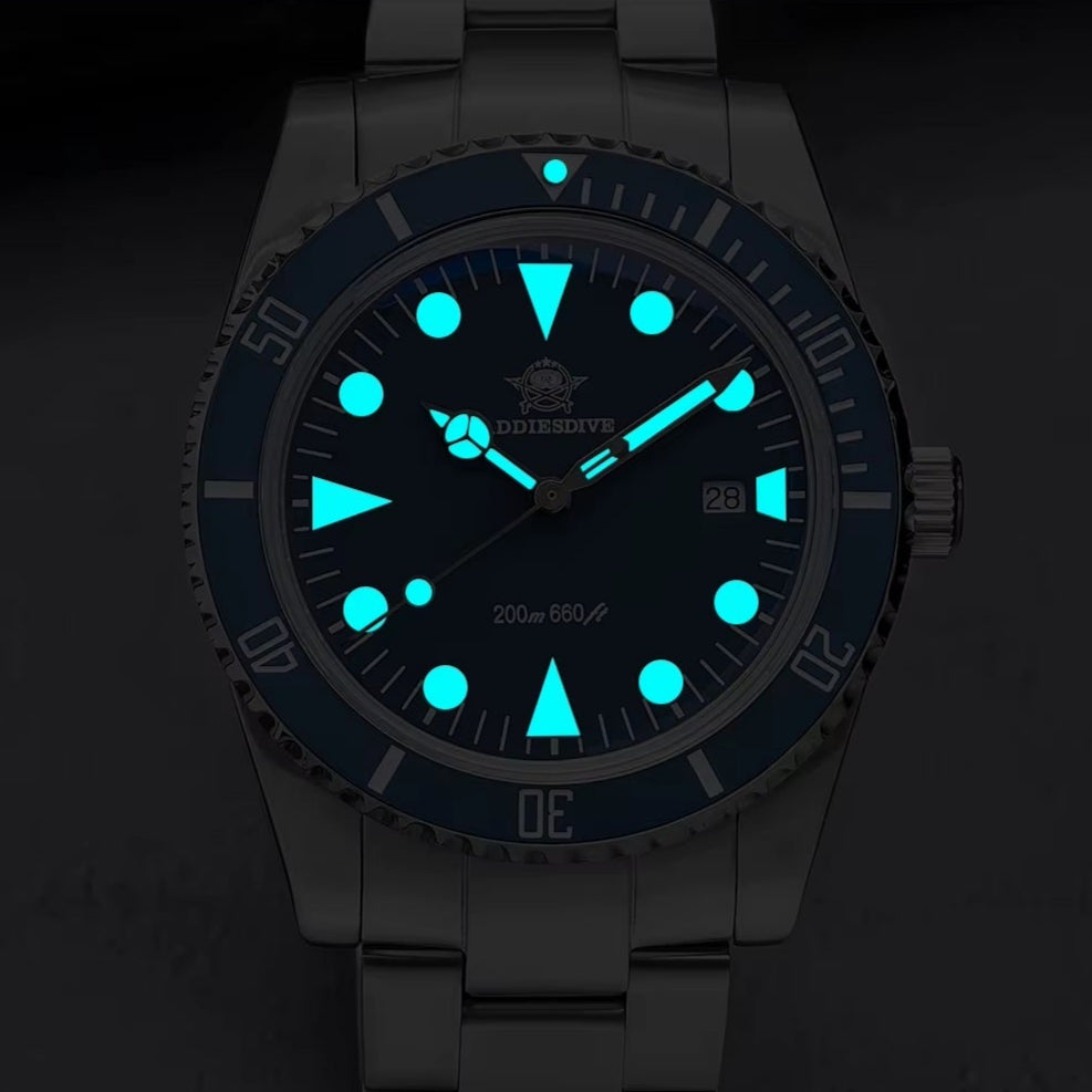 Addiesdive AD2068 Dive Watch Blue Lume