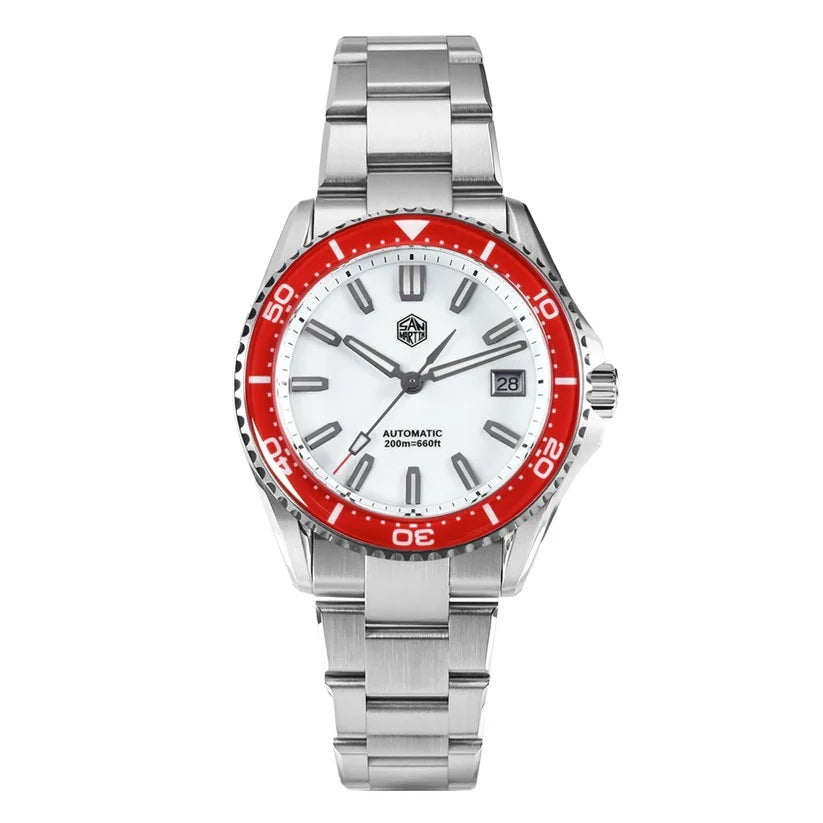 San Martin SN0129 Dive Watch Red