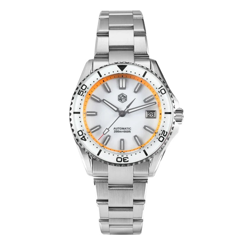 San Martin SN0129 Dive Watch White