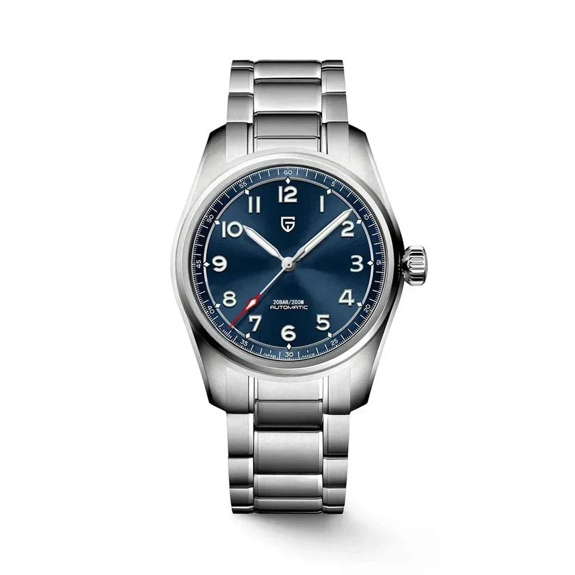 Stainless Steel Automatic Pilot's Watch blue