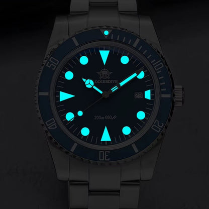 Addiesdive AD2068 Dive Watch Blue Lume