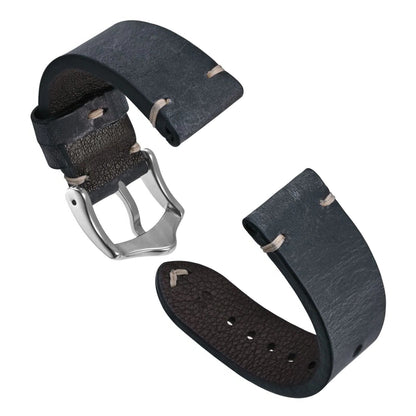 Anbeer Premium Military Style Leather Watch Strap gray