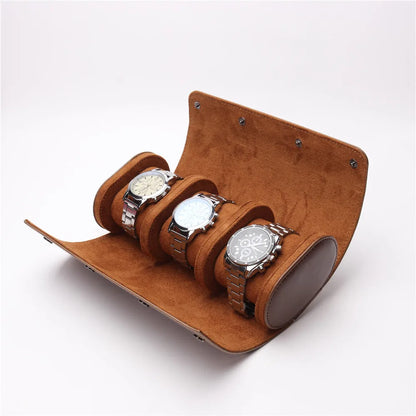 Avaton Watch Roll Travel Case 3 watches