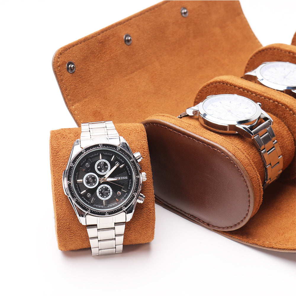 Avaton Watch Roll Travel Case 3 watches