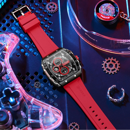 Curren 8442 Red on desk