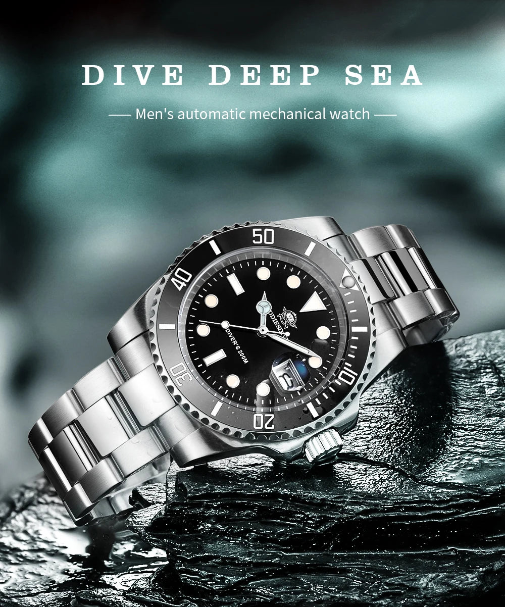 Addiesdive MY-H3-2QZ -  Stainless Steel Dive Watch With 200m WR