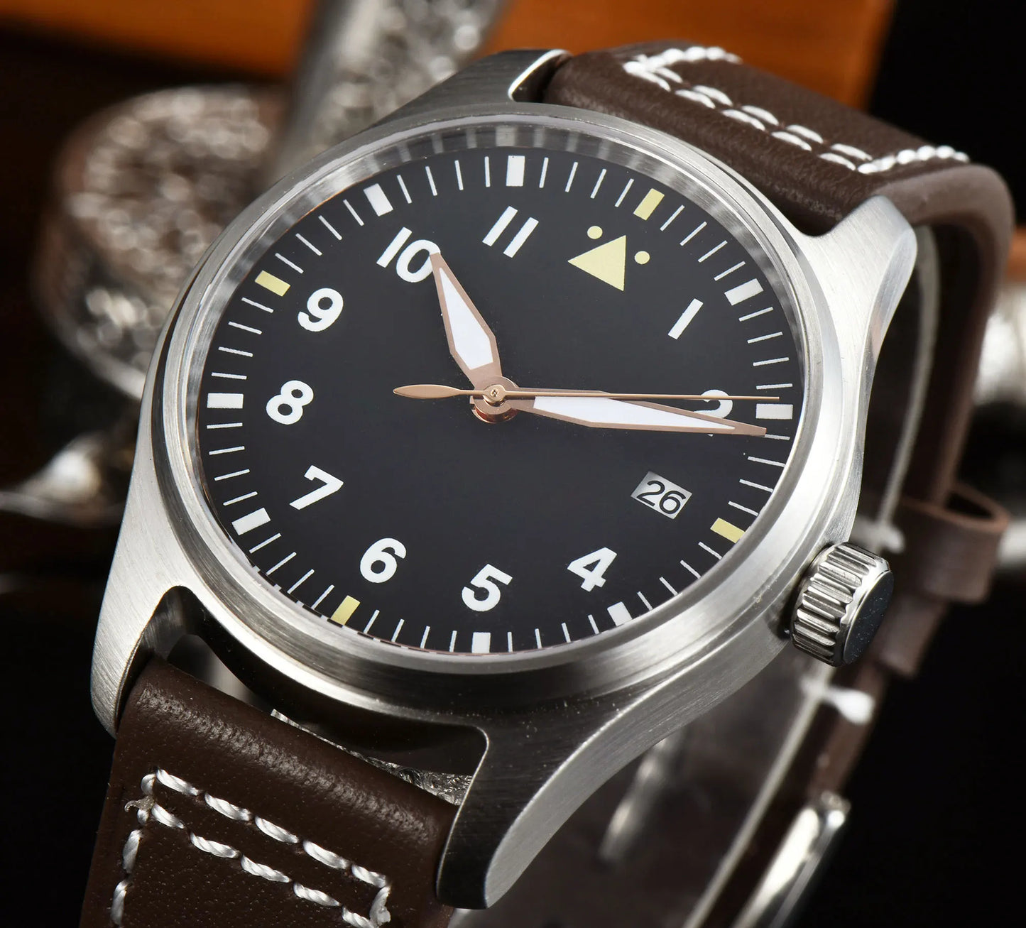 Tandorio CUSN8 - Automatic Bronze Flieger-style Watch in A & B Dial Styles