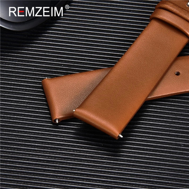 Ultra-thin Genuine Leather Watch Strap in Various Colours - Sizes S, M & L