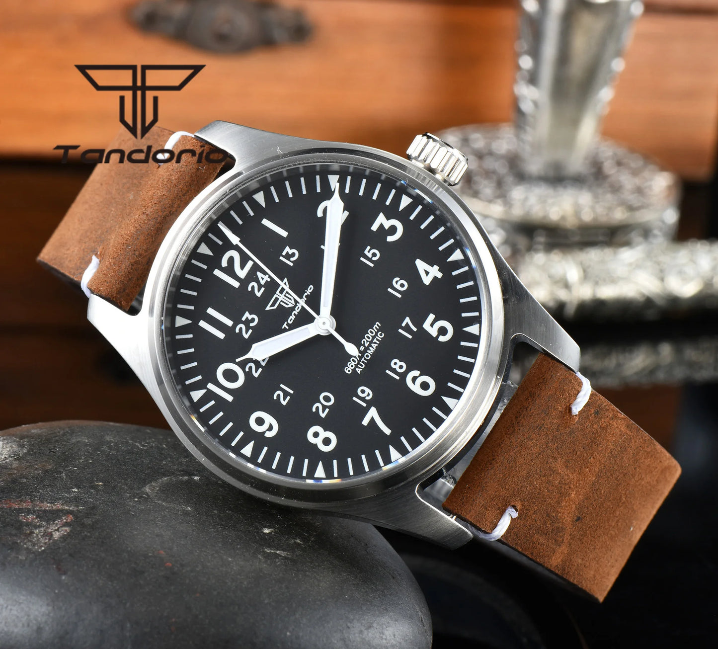 Tandorio - Stainless Steel Automatic Flieger-style Watch