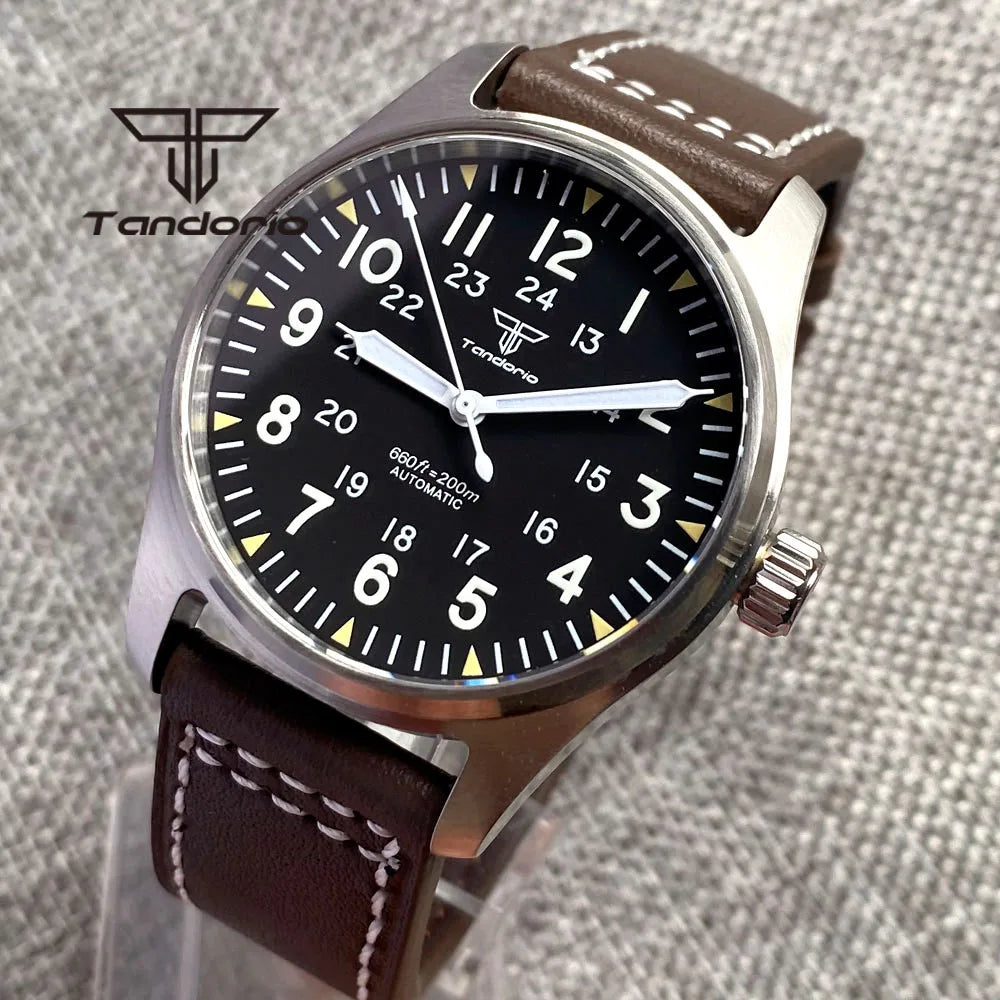 Tandorio - Stainless Steel Automatic Flieger-style Watch