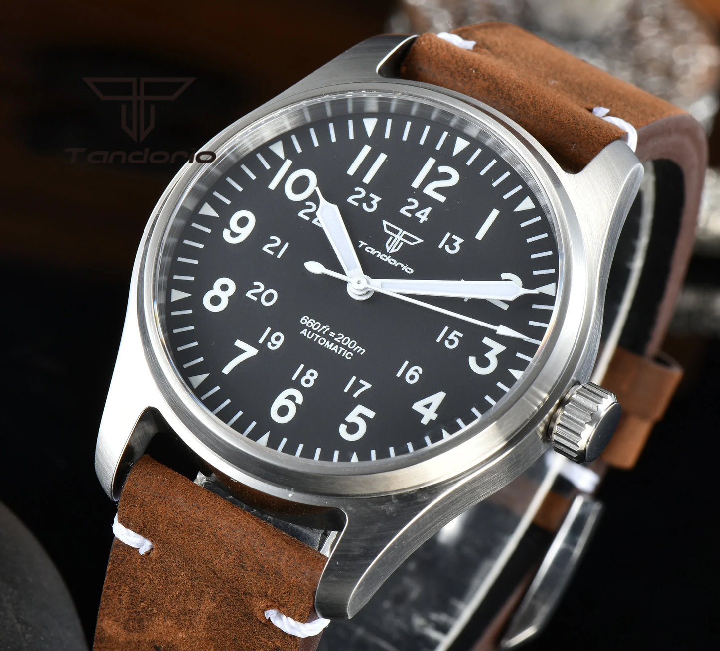 Tandorio - Stainless Steel Automatic Flieger-style Watch