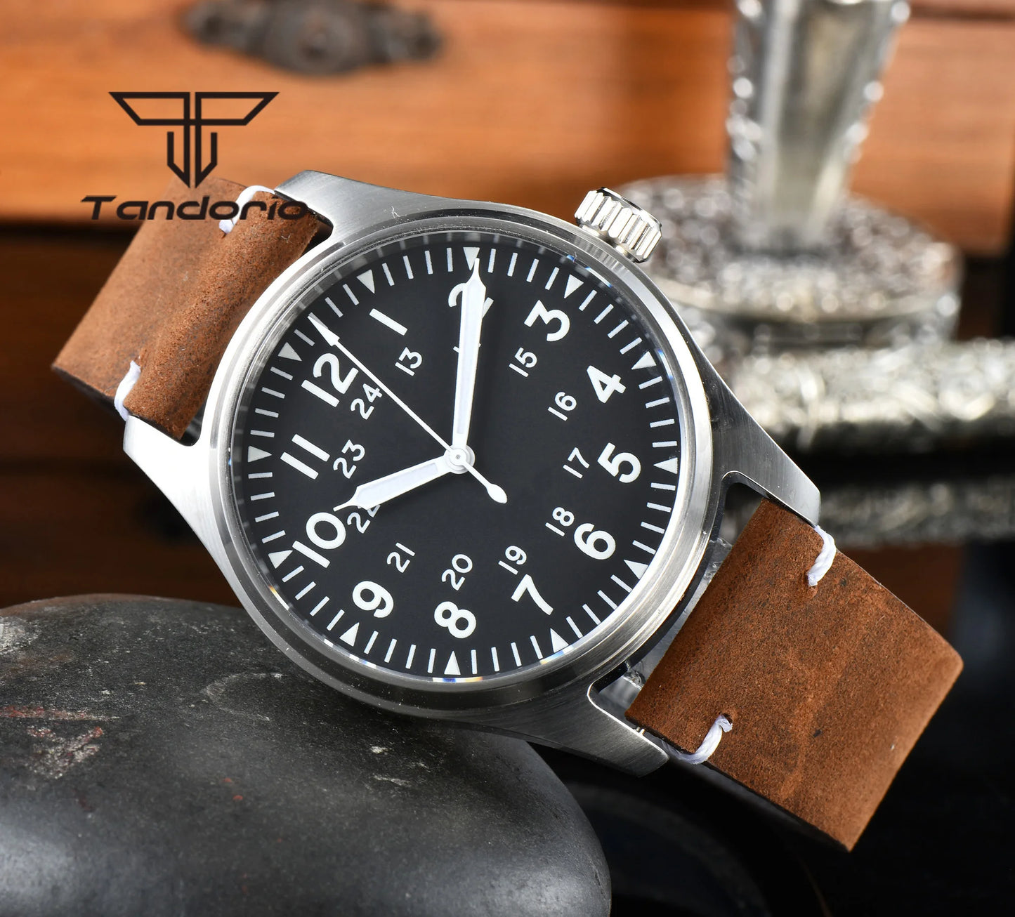 Tandorio - Stainless Steel Automatic Flieger-style Watch