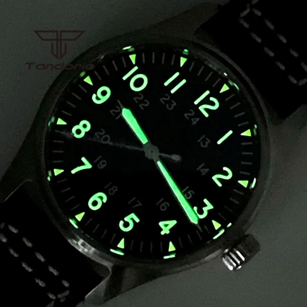 Tandorio - Stainless Steel Automatic Flieger-style Watch