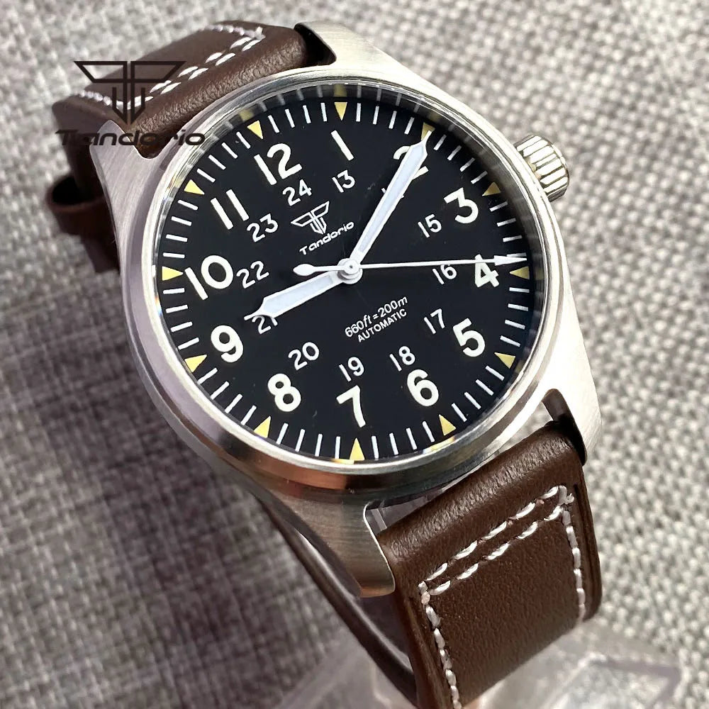 Tandorio - Stainless Steel Automatic Flieger-style Watch