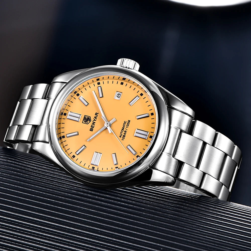 Benyar BY-5185M - Stainless Steel Automatic Sports Watch