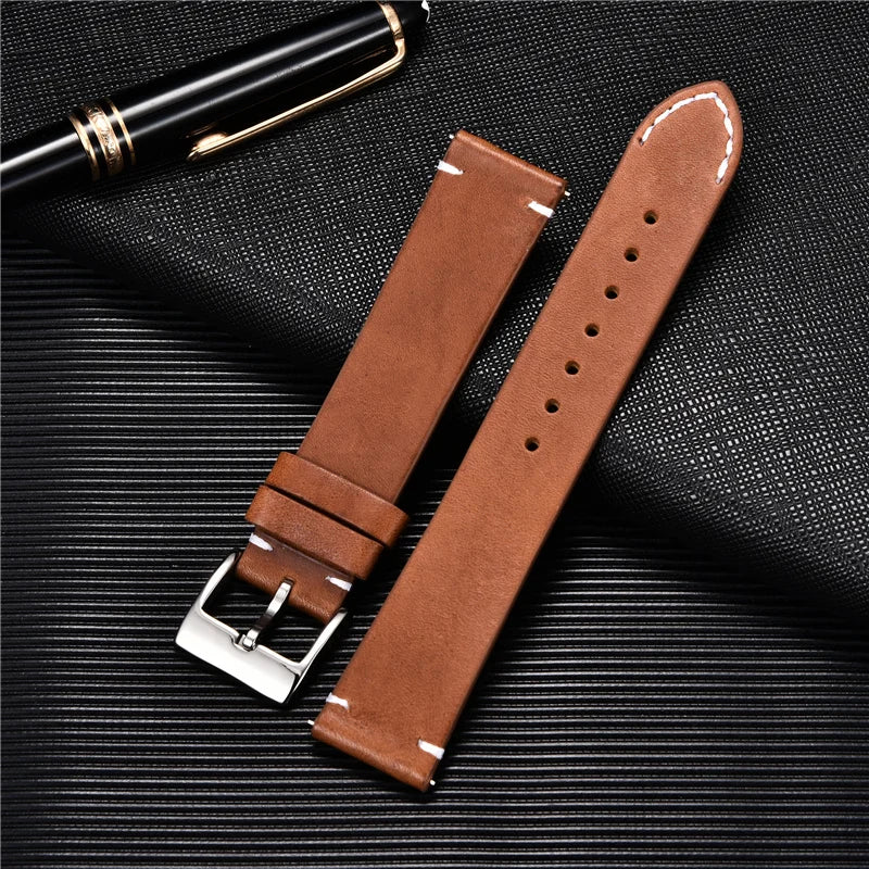 Soft Matte Leather Strap With Quick Release - Sizes S, M & L