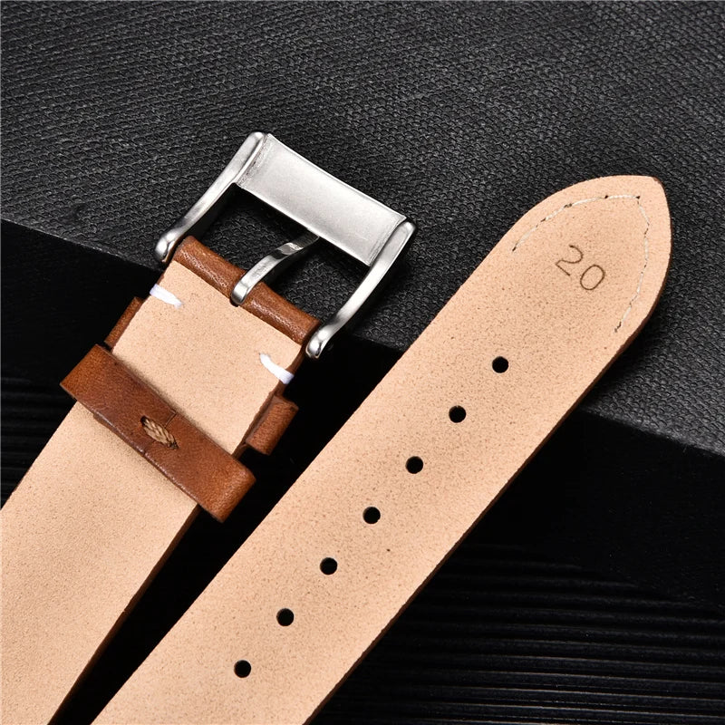 Soft Matte Leather Strap With Quick Release - Sizes S, M & L