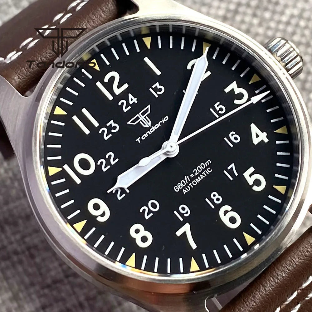 Tandorio - Stainless Steel Automatic Flieger-style Watch