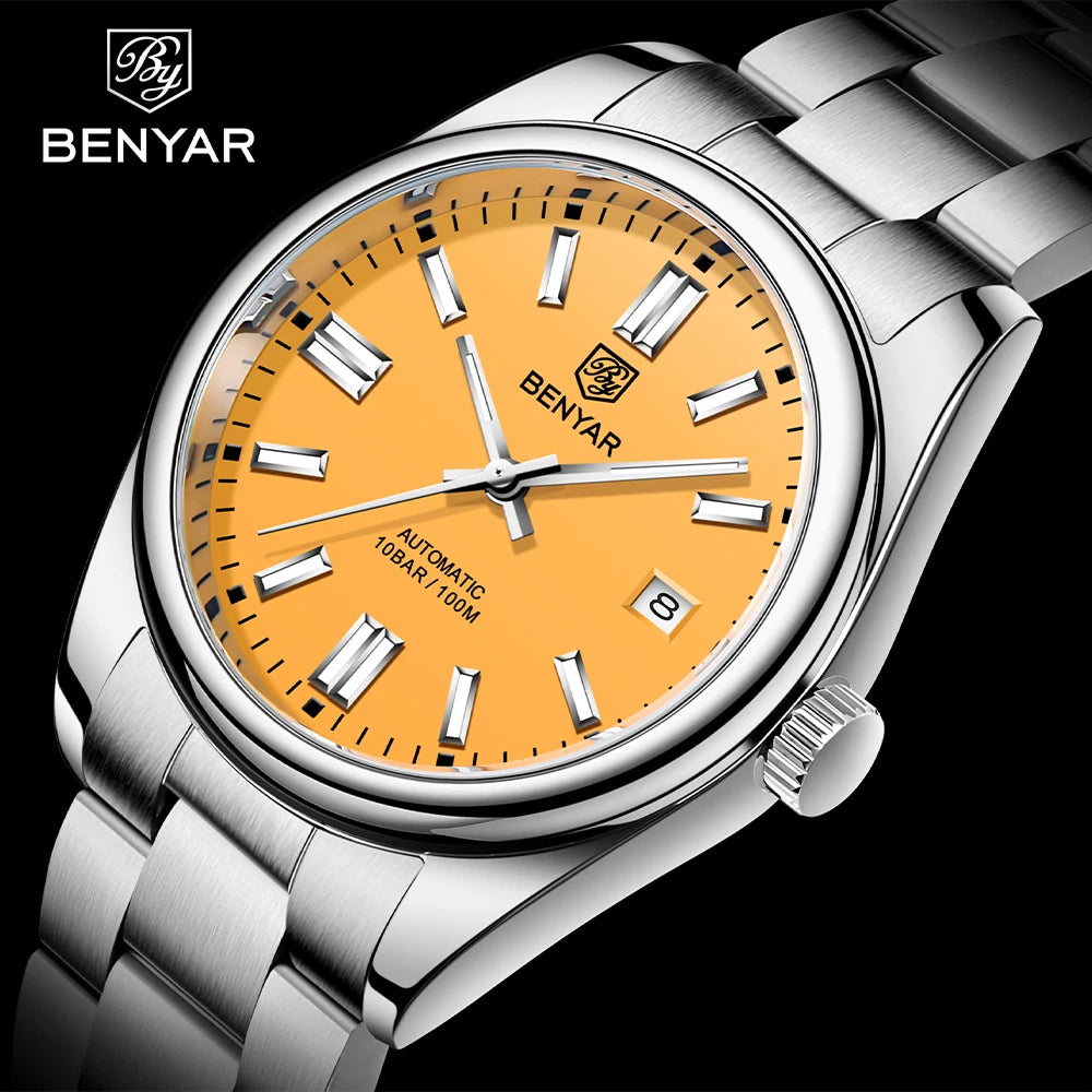 Benyar BY-5185M - Stainless Steel Automatic Sports Watch