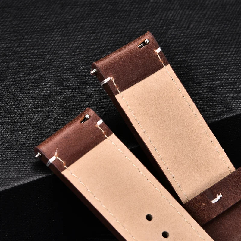 Soft Matte Leather Strap With Quick Release - Sizes S, M & L