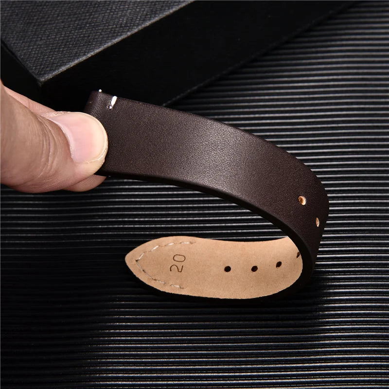 Soft Matte Leather Strap With Quick Release - Sizes S, M & L