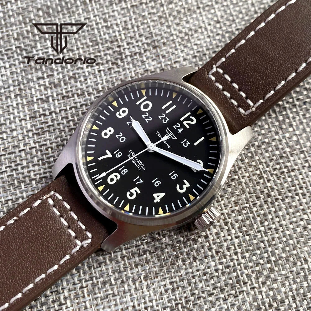 Tandorio - Stainless Steel Automatic Flieger-style Watch