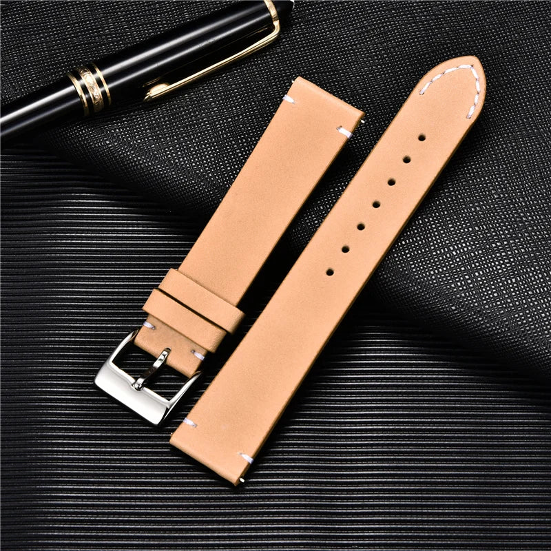 Soft Matte Leather Strap With Quick Release - Sizes S, M & L