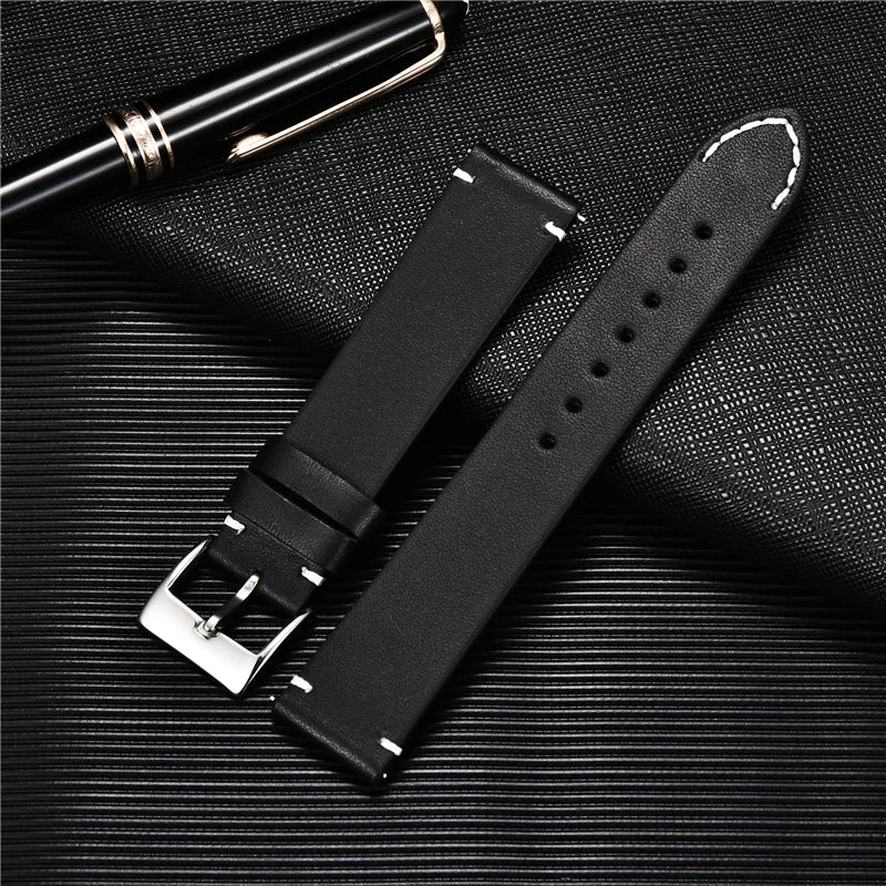 Soft Matte Leather Strap With Quick Release - Sizes S, M & L