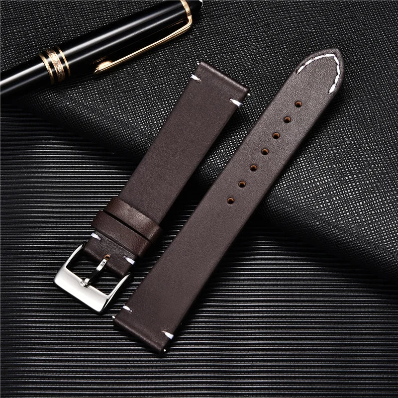 Soft Matte Leather Strap With Quick Release - Sizes S, M & L