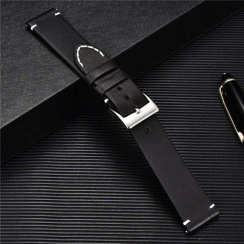 Soft Matte Leather Strap With Quick Release - Sizes S, M & L