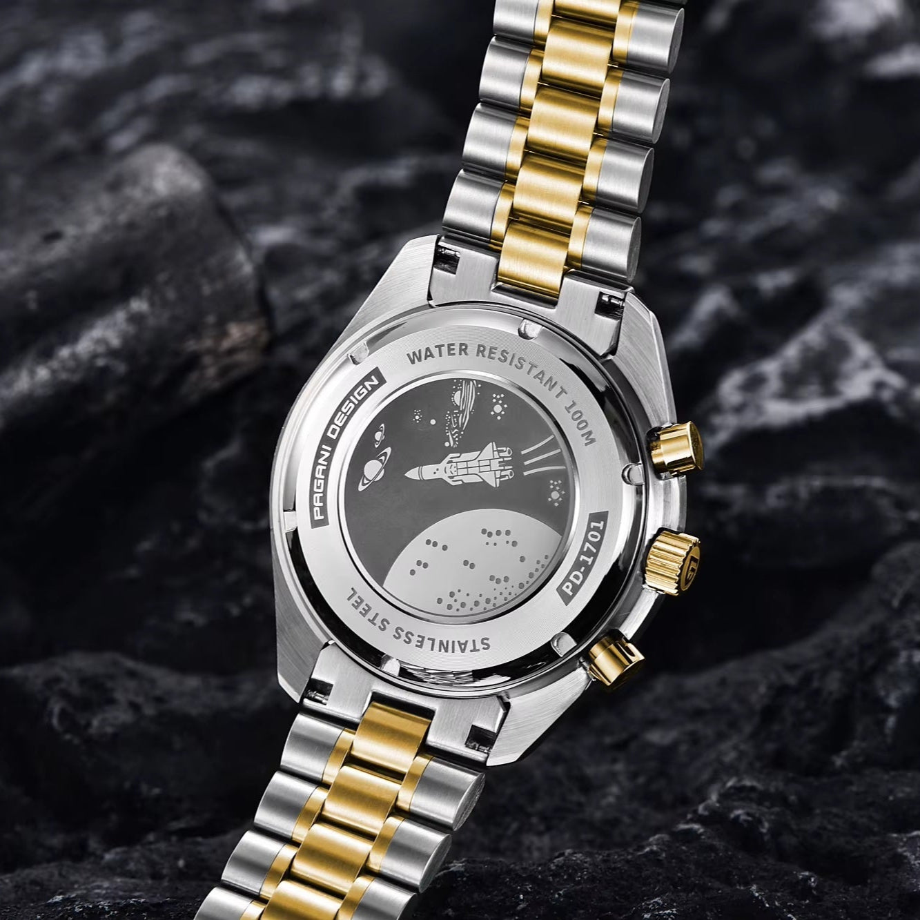 Pagani Design PD-1701 Chronograph caseback