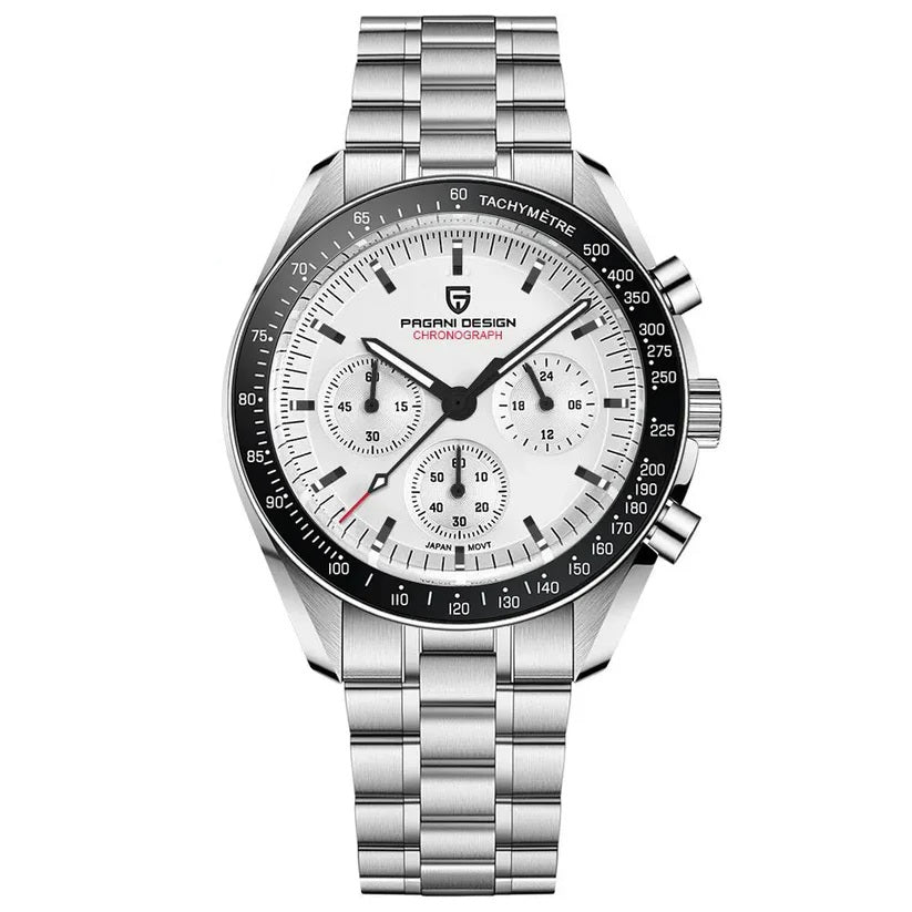 Pagani Design PD-1701 Chronograph white black bracelet