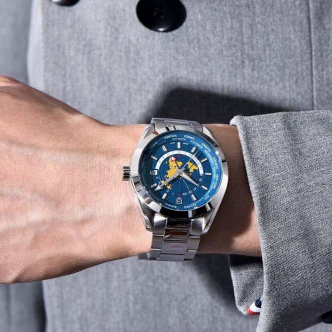 Pagani Design PD-1788 World time Blue On Wrist