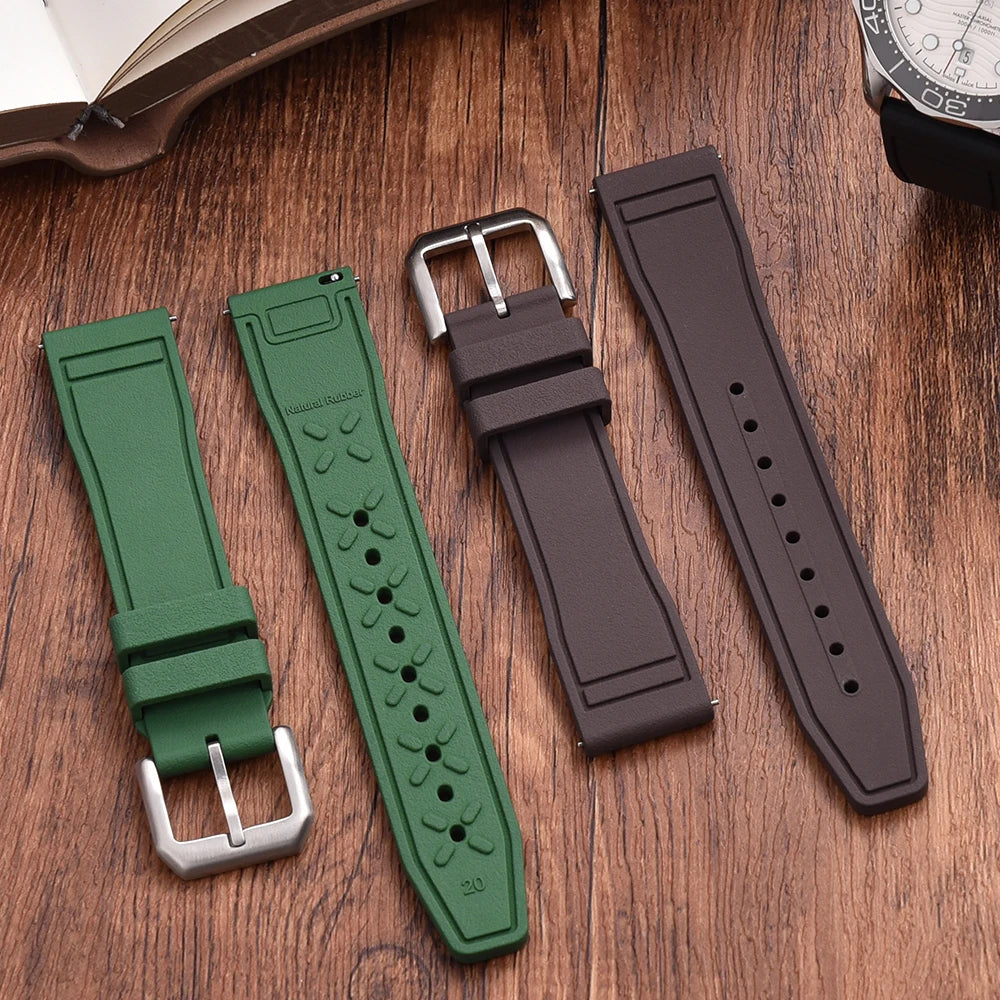 Premium Fluoro-Rubber FKM Watch Strap desk backs
