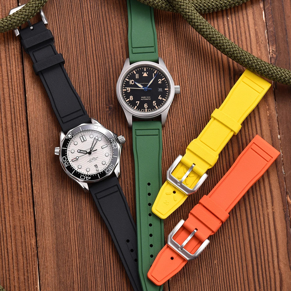 Premium Fluoro-Rubber FKM Watch Strap desk watches