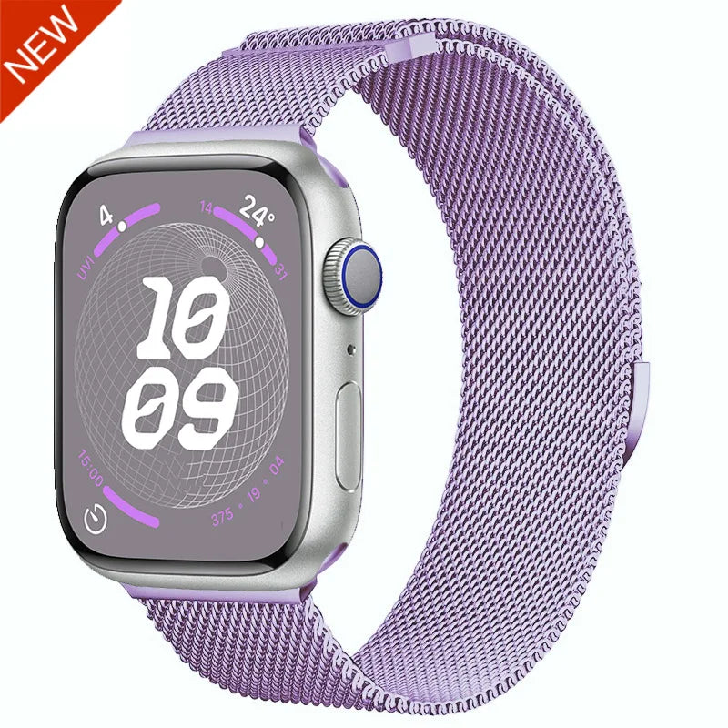 Slim Milanese Strap for Apple Watch 44mm 40mm 45mm 41mm 46mm 42mm 38 49mm Metal Bracelet iWatch Series 10 Ultra 9 8 7 6 5 4 3 SE band