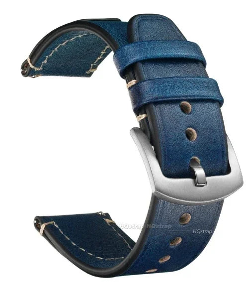 Universal Retro Leather Watch Strap - Sizes M & L