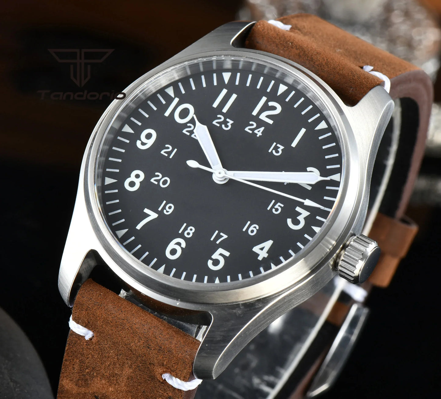 Tandorio - Stainless Steel Automatic Flieger-style Watch