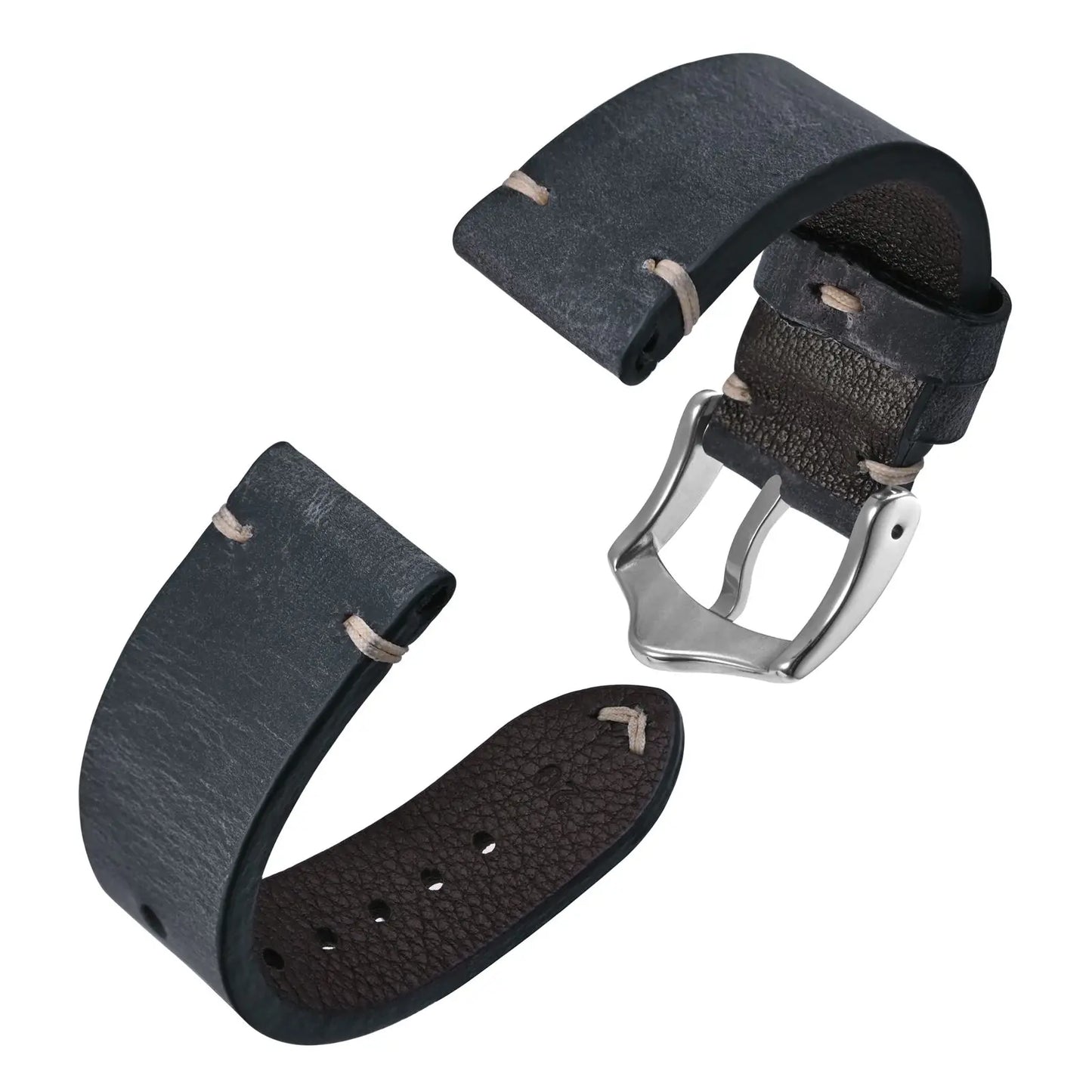 Anbeer Premium Retro Style Leather Watch Strap - Sizes M & L