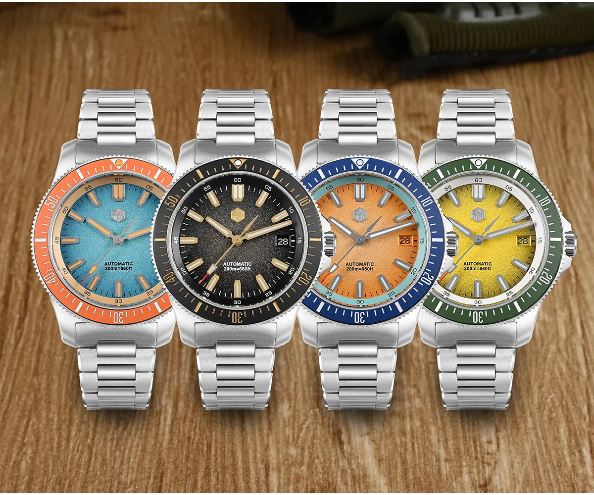 San Martin SN0118-G - Fruit Series Automatic 200m Dive Watch with Seiko NH35 Movement