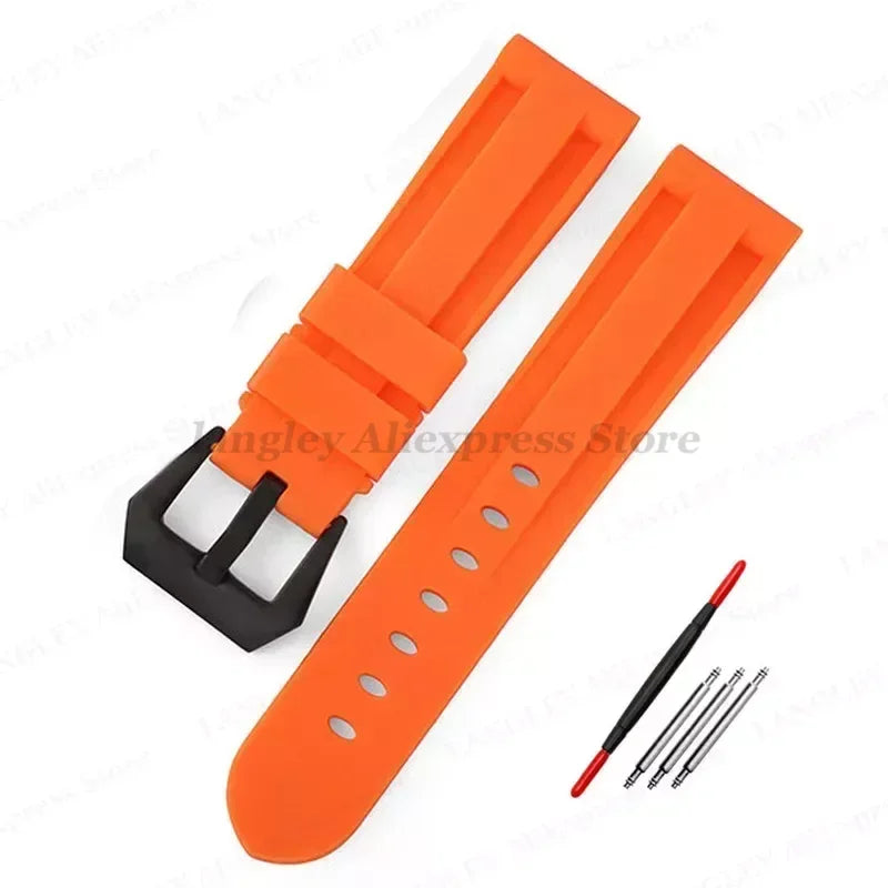 Silicone rubber watch straps Various Colours - Sizes M & L