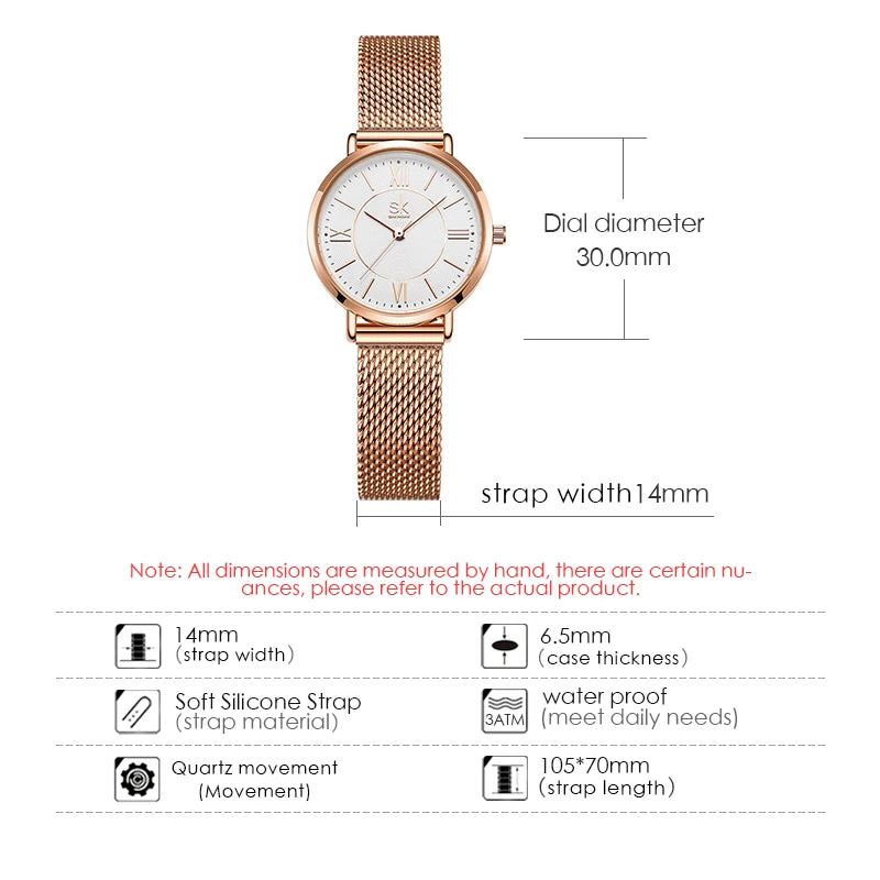 K0188 - Stainless Steel Rose Gold Fashion Watch With Japanese Quartz Movement