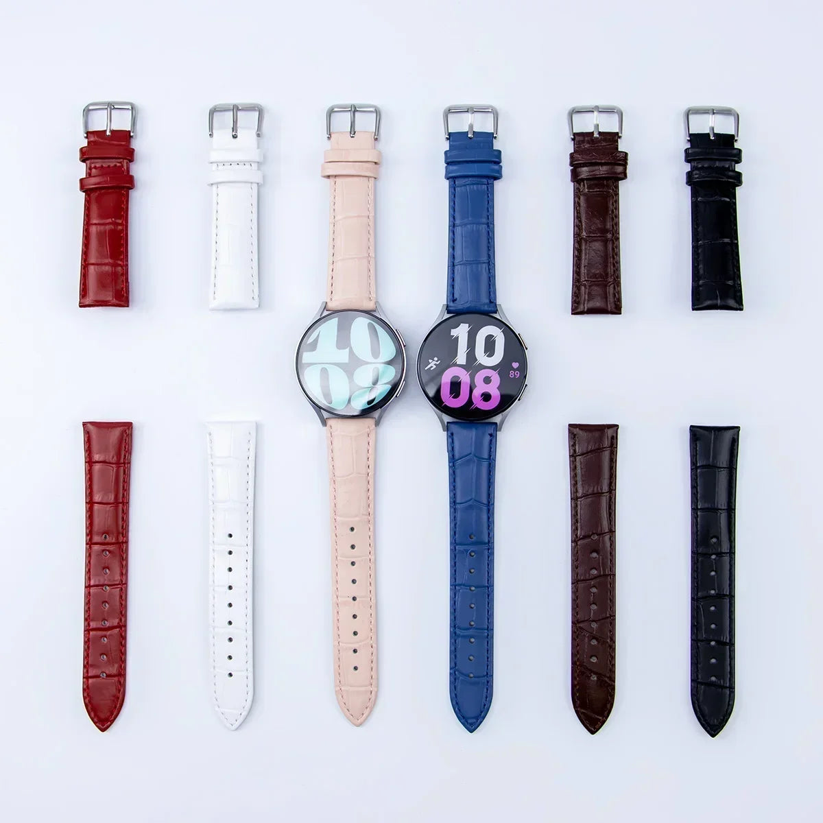 Leather watch straps in a variety of colours - Sizes S, M & L