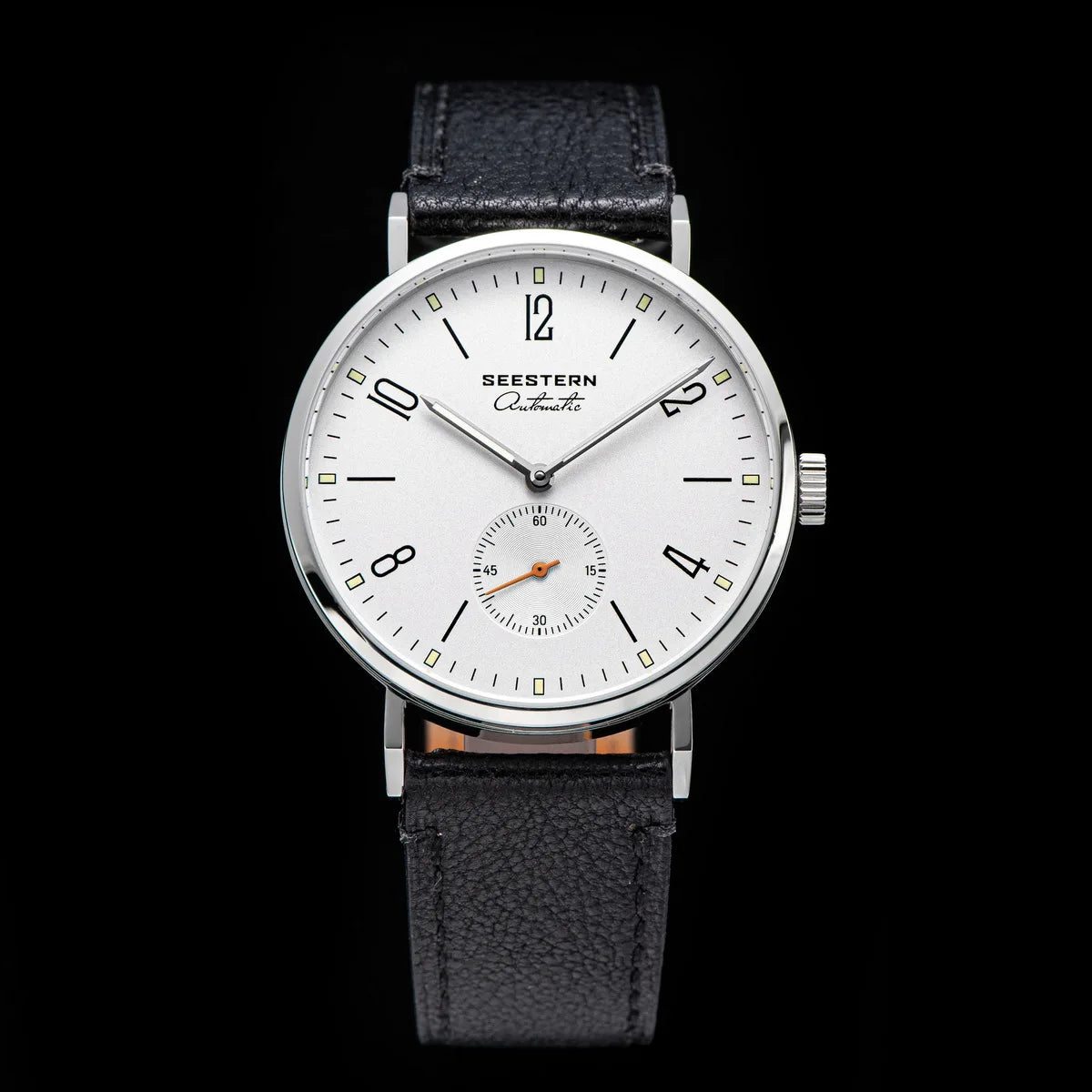 Seestern S382 - Bauhaus Style ultra-thin Stainless Steel Automatic Dress Watch