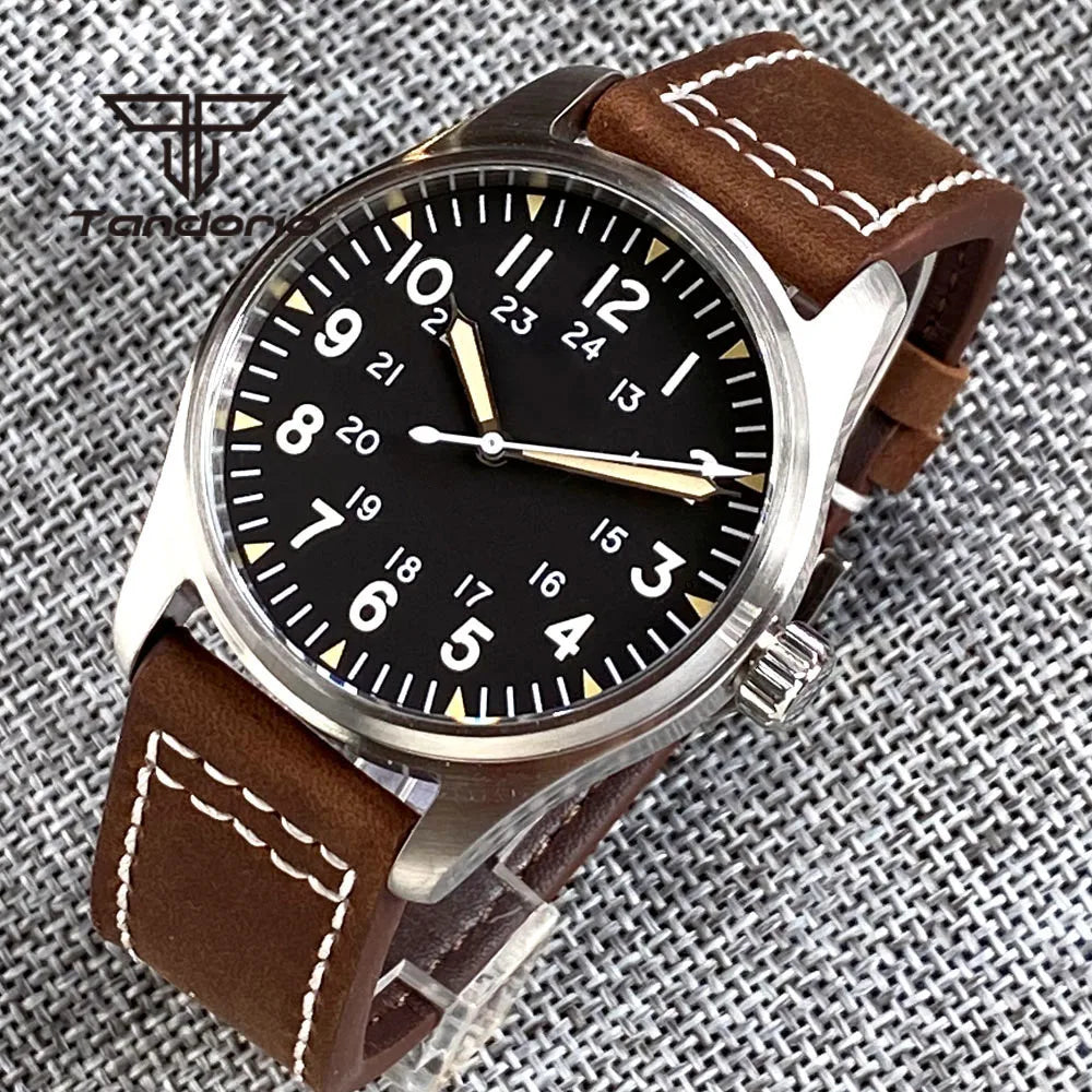 Tandorio - Stainless Steel Automatic Flieger-style Watch