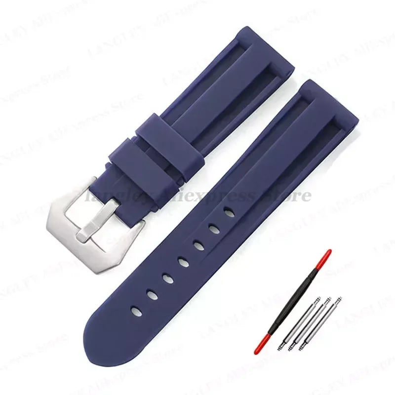 Silicone rubber watch straps Various Colours - Sizes M & L