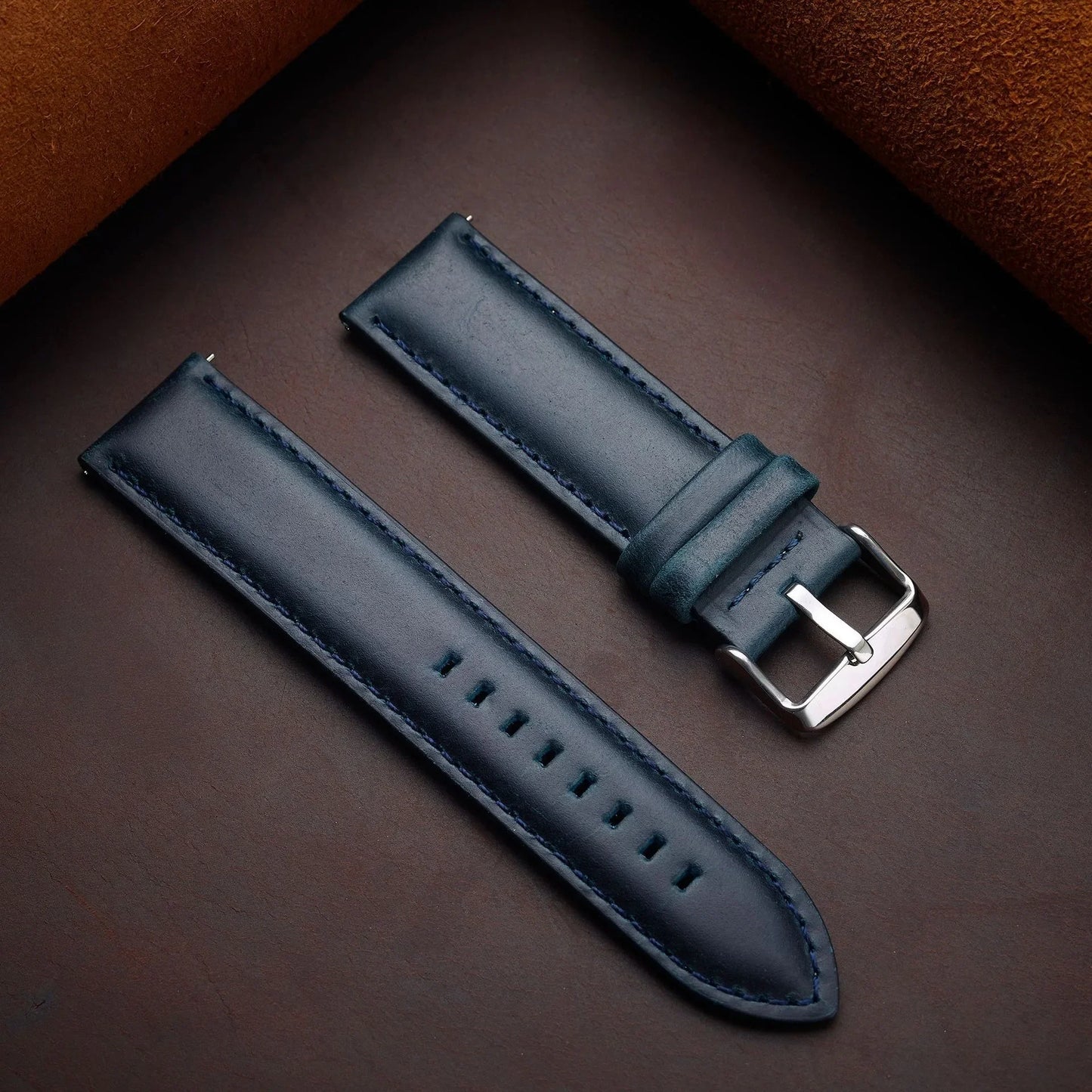 Classic Handmade Leather Strap With Quick Release - Sizes M & L