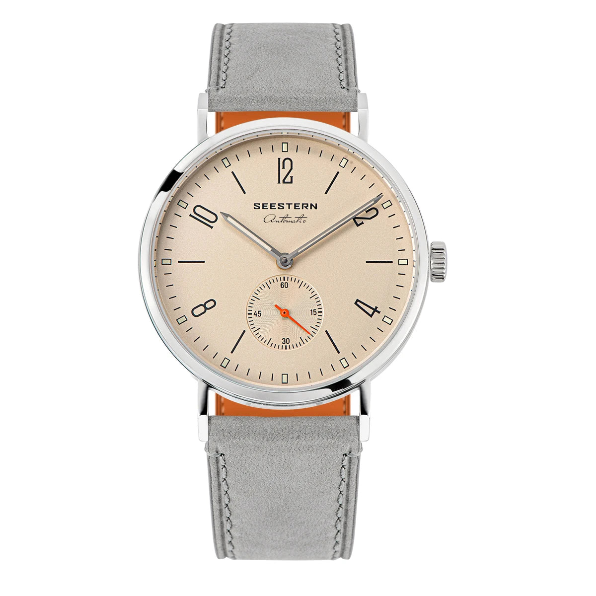 Seestern S382 - Bauhaus Style ultra-thin Stainless Steel Automatic Dress Watch