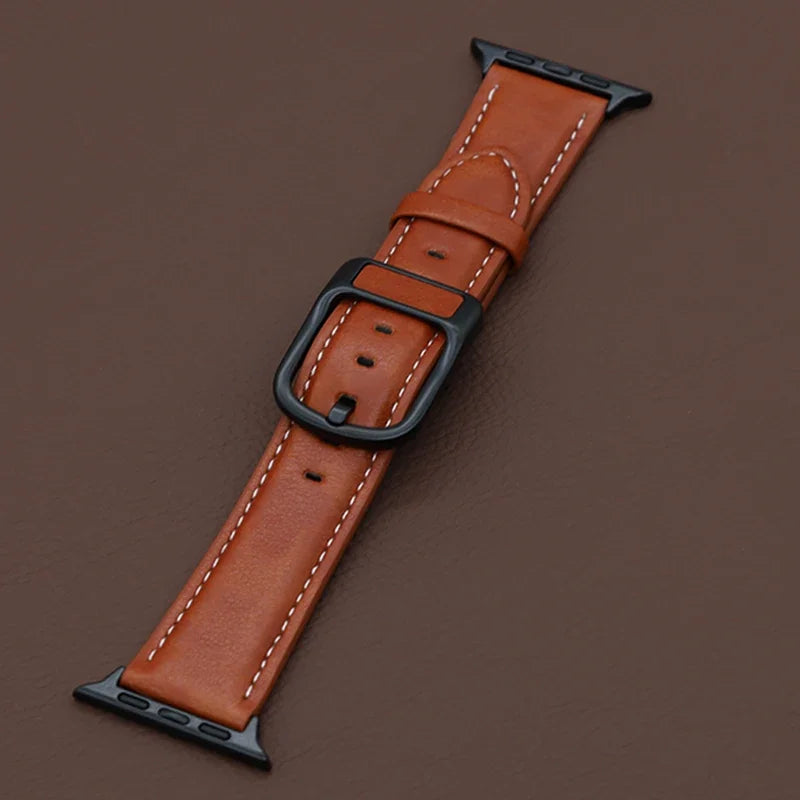 PU Leather strap For Apple Watch 44mm 45mm 41mm 40mm 42mm 46mm Correa Bracelet iWatch Series 4 5 6 SE 7 8 9 10 Ultra/2 49mm